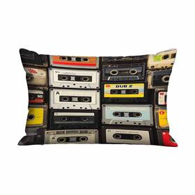 Jy-pillow2030-a151 Mugod Throw Pillow Cover 80s Retro Audio Cassette Plastic Tapes Case F