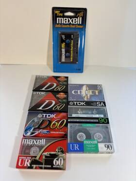 Multiple 607490110120 Blank Cassette Tapes - Sony Tdk Maxell Memorex 60 74 90 110 120 Min Fast Ship