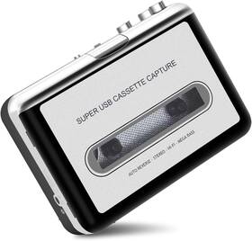 Mw-218 Mwin Portable Cassette Player Tape Convertor To Mp3 Via Usb Compatible With Black