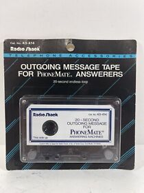 43-414 New Radio Shack 20 Second Endless Loop Outgoing Message Tape Phone Mate