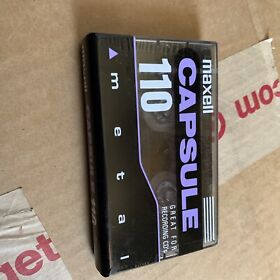 New Sealed Maxell Metal Capsule 110 Blank Cassette Tape Vintage Japan Nos X1