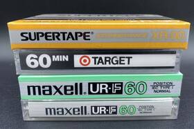 Numerous 025215113215 New Blank Cassette Tapes Set Of 4 - 2 Maxwell 1 Target And Supertape/1 Opened
