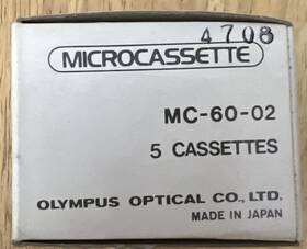 Mc-60-02 Olympus Optical Microcassette Tapes Lot Of 5