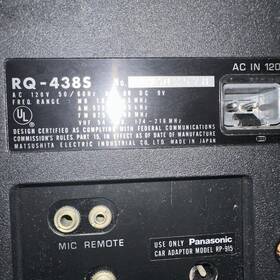 Rq-438s Panasonic Rq438s Fm. Am/ Mb/tv. Cassette.