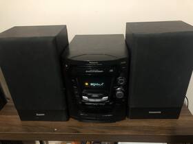 Sk-a100 Panasonic Cd Stereo System Cd/cassette/radio 5 Disk Working Good