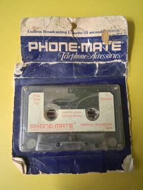 Iq124 Phonemate 15 Second Endless Loop Cassette Message Tape Vintage Japan New Nos