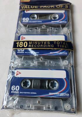 Prestige 677172482929 Sound Three Pack Cassette Tapes 60 Minutes Excellent Brand New