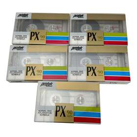 Px90 Protek 065981002016 Audio Cassette Tapes Lot 5 Blank Media Sealed