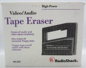 44-0233a Radio Shack High Power Video Audio Tape Computer Floppy Disk Media Eraser 44-233
