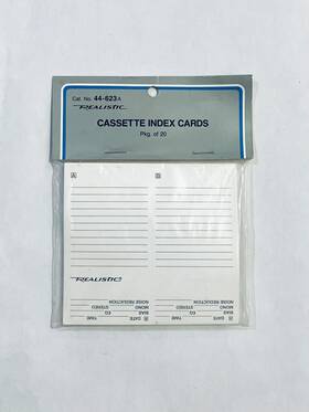 44-623a Radio Shack 44623a Realistic Cassette Index Cards 20