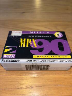 Mp-x90 Radio Shack Mp-x90. 2 Pack. Metal Type 4 Cassette Tape New