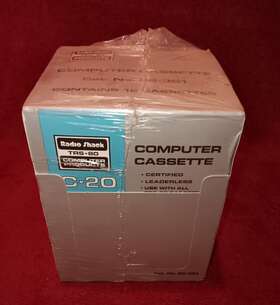 Trs-80 Radioshack 26-301 Radio Shack Cat. No. Sealed Box Of 12 C-20 Cassettes Rare Read