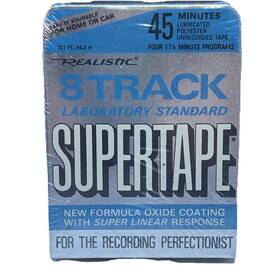 44-842a Radioshack Realistic Supertape 8 Track Blank Tape 90 Mins Vtg Brand New Sealed Radio Shack
