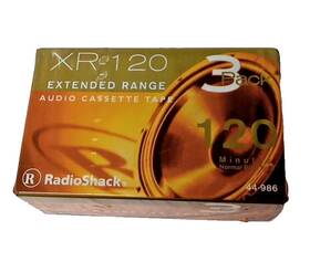 440-0986 Radioshack Vintage New 3-pack Xr-120 Extended Range Audio Cassette Tapes
