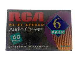 Rc60 Rca 079000500131 6 Pack Hi-fi Blank Audio Cassette Tapes 60 Min Ieci/type I New Sealed