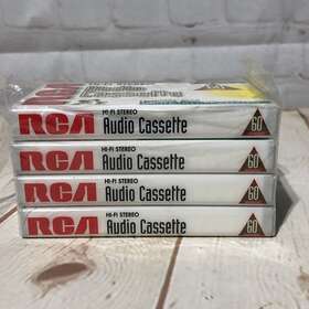 Prc60pk5 Rca 60 Minute Audio Cassette Tapes Hi-fi Stereo Normal Bias Sealed Lot Of 4