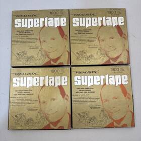 44-1873 Realistic Reel To Tapes 7 Inch Supertape Recording Tape 1800 Feet Used Lot Of 4