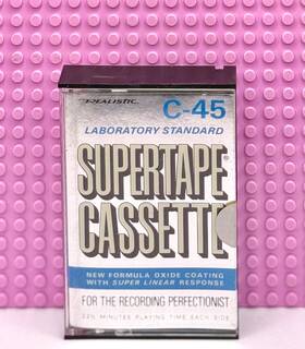 44-617a Realistic Supertape C-45 1973 Usa Blank Cassette Tape 1 Sealed