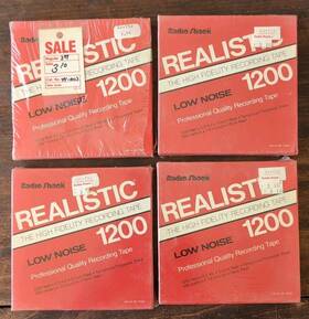 44-752a Realistic Nos Sealed Radio Shack-realistic Low Noise 1200 Reel- To-reel Tape -lot Of 4