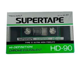 44-941 Realistic Vtg Supertape Hd 90 Hi Definition Cassette Bias Type 11 Usa New