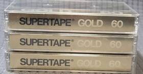 44-921 Realistic 44921 Lot Of 3 Supertape Gold 60 Blank Cassette Tape Sealed