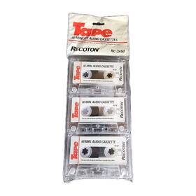 Rc3x60 Recoton 3pk Audio Cassette 60 M Inch Each. Use With All Stereo And Mono