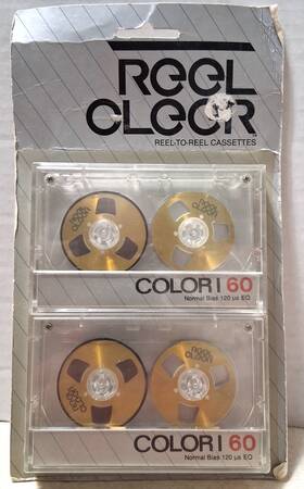 Reel Cleer 011292200108 Vintage - Nos Cassette Tapes 2 Pack Gold Normal Bias 1984