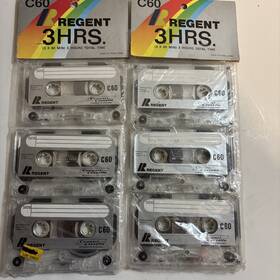 Tap60 Regent Blank Cassette Tapes Lot Of 6 60 Minute New