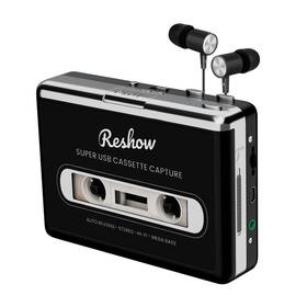 Reshow 797465503848 Cassette Tape Player Portable Audio To Black