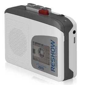 Reshow 797465915221 Cassette Tape Player Portable Recorder Grey White