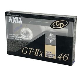 Retro Japanese Blank Audio Cassette Tape Axia Gt Iix B46 Cd Navigator 46 Min