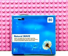 Saehan Media 801403800479 Md Natural Wave Blue 80 Blank Mini Disc 1 Sealed
