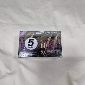Samsung 044701106050 Sqc/60 Type 1 Sealed 5 Pack Low Noise High Output Blank Cassettes