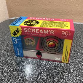Scotch 051111393697 Screamftr New Sealed Pack Of 3 / 90 Minute Cassette Tapes Vintage 1990