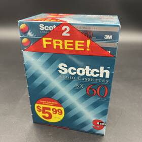 Scotch 051111397008 9x Bx Type I Normal Bias Low Noise 60 Minute Audio Cassette New Sealed