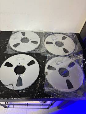 207-218 Scotch Lot Of 4- Mastering Tape 10.5 Inch 1/4 Reel To Metal Reels