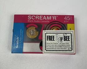 34-7027-5088-5 Scotch Scream R Audio Cassette Tape 45 Min Sealed 3m Honey Nut Cheerios Bee Rare