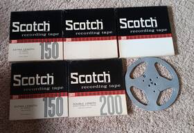 4-111a-24r Scotch 3 Vintage 1/4x10.5 Reel To Brand Magnetic Recording Tapes. And Reels