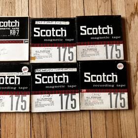 4-2500-ro Scotch 8 Vintage Reel To Recording Tapes Acetate 201-1/4-2500-ro