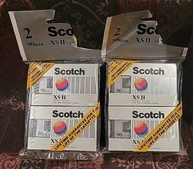 Cro2 Scotch 611111270604 Xs Ii 90 High Bias 70 S Silver Cassette Tapes- New Sealed - Lot Of 4