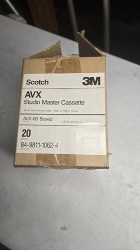 Avx-60 Scotch 3m Studio Master Cassette Tapes 20 Pack Nos