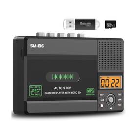 Semier 667763783214 Small Cassette Tape Player Usb C Or Sd Card Audio To Mp3 Digital Co