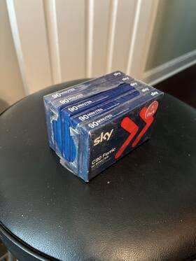 Sky 023763001201 Blank Audio Recording Cassette Tapes C90 Minutes Ferric Pack Of 5 Uk Lb