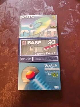 Sony 009993012065 1x Basf Chrome Extra Ii Cd-it Slim Case Scotch Audio Cassettes Lot