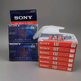 Sony 021042200593 New Hf 60 Minute Blank Cassette Tapes 8 Pack Sealed Type I Normal Bias Nos