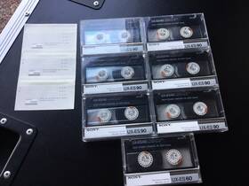 Sony 027242200883 Lot Of Seven Ux-es Cassette Tapes Six 90 Min And One 60 Made In Japan