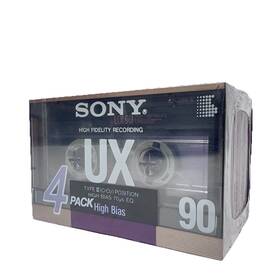 Sony 027242201774 Ux 90 Type Ii High Bias Blank Audio Cassette Tape - New Sealed 4pk Set Lot