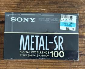 Sony 027242203518 Metal-sr 100 Iv Metal Japan Blank Audio Cassette Two Pack Nos Sealed