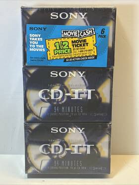 Sony 027242210943 New 6 Pack Cd-it Type Ii High Bias 94 Blank Cassette Tapes Factory Sealed