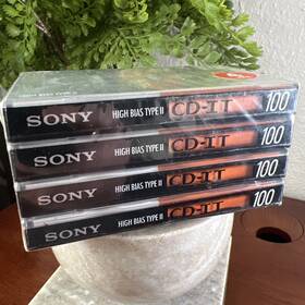 Sony 027242211230 4- Pack Cd-it Type Ii High Bias 100 Min Cassette Tapes Brand New Sealed